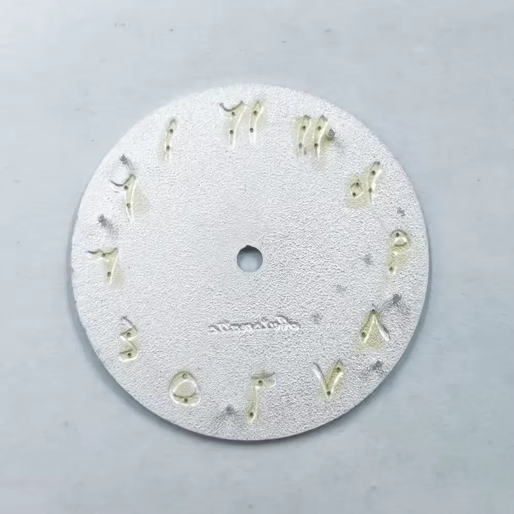 Neiton 29mm الأرقام العربية الاتصال الهاتفي أزرق أسود أبيض أخضر فضي ترصيع لا مضيئة لحركة NH35/NH36