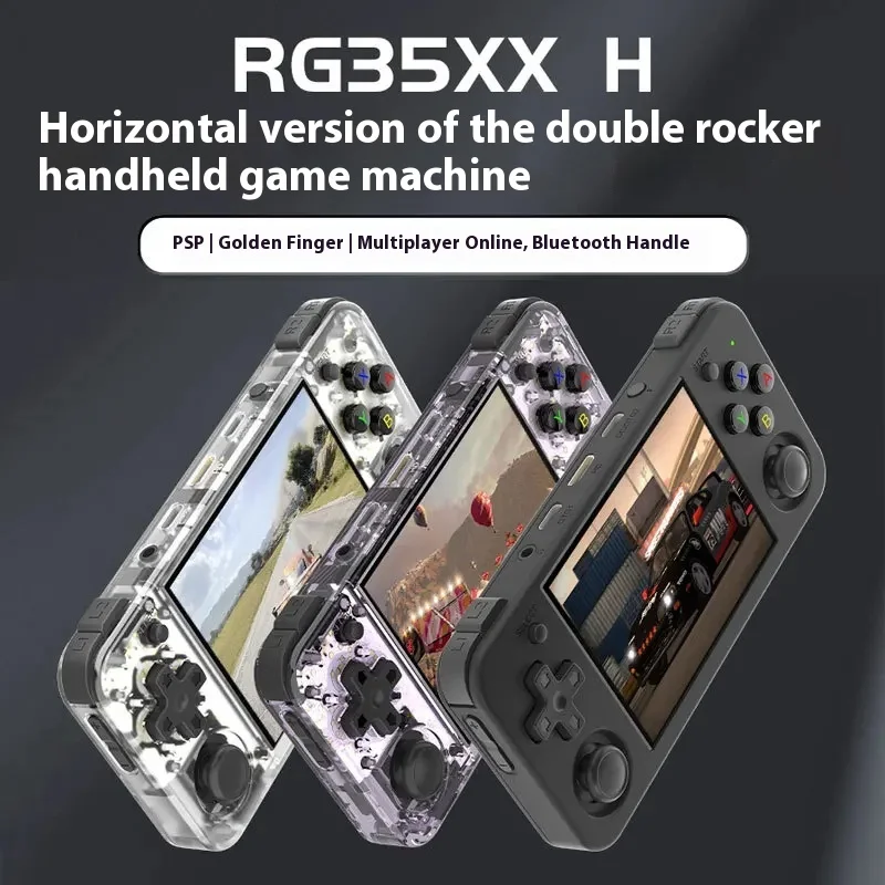 

Linux Rg35xx H Handheld Game Console Ps1 Retro Horizontal Double Joystick Portable Wifi Festival Gifts Leisure And Entertainment