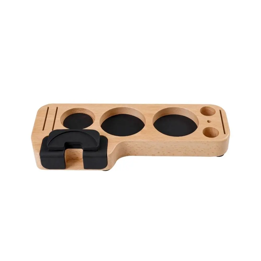 

Espresso Coffee Tamper Holder Tools T-shaped Multifunction Tamper Holder Station Wood Storage Pressed Powder Base Coffee Shop