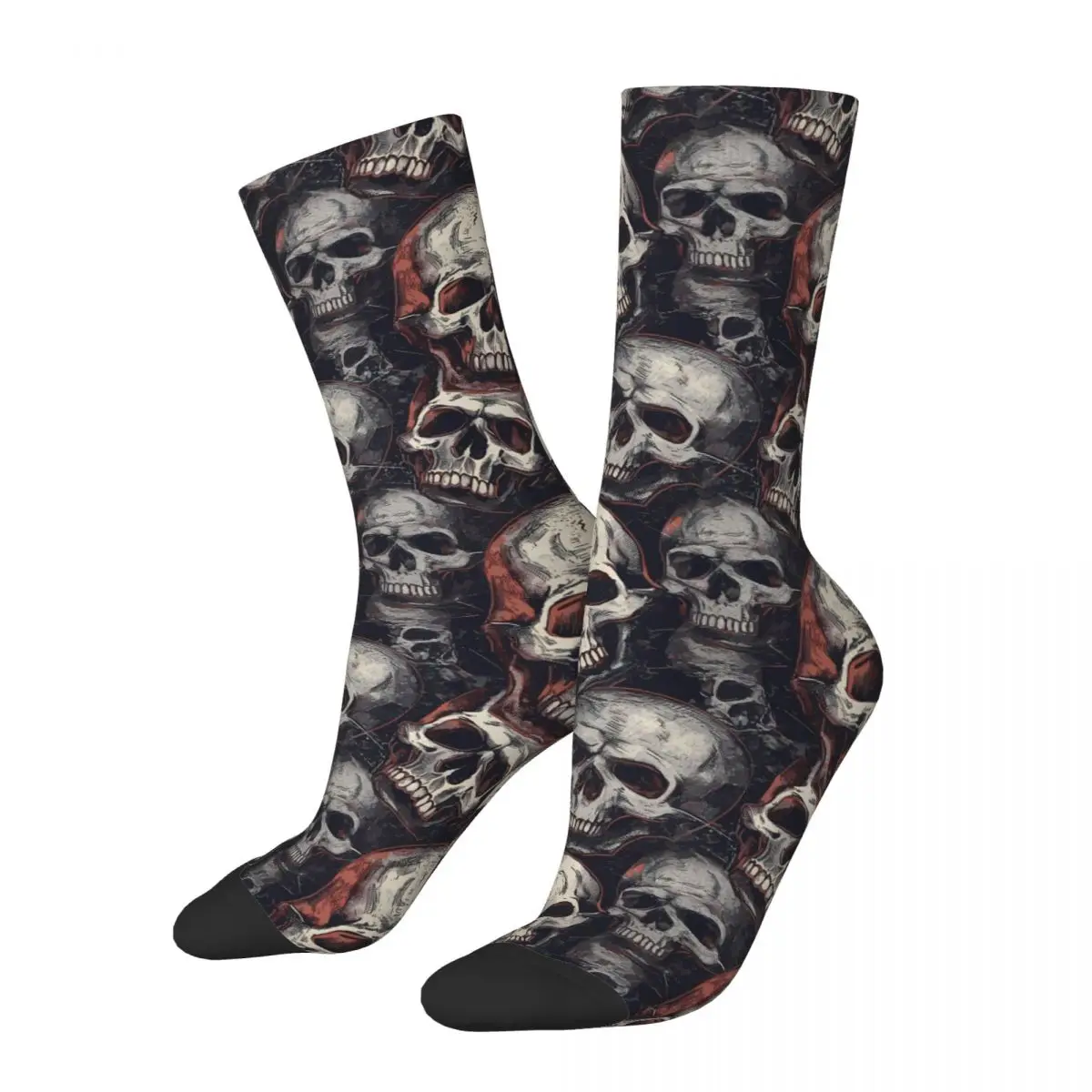 Scary Skull Bone Skeleton Socks Male Mens Women Spring Stockings Printed