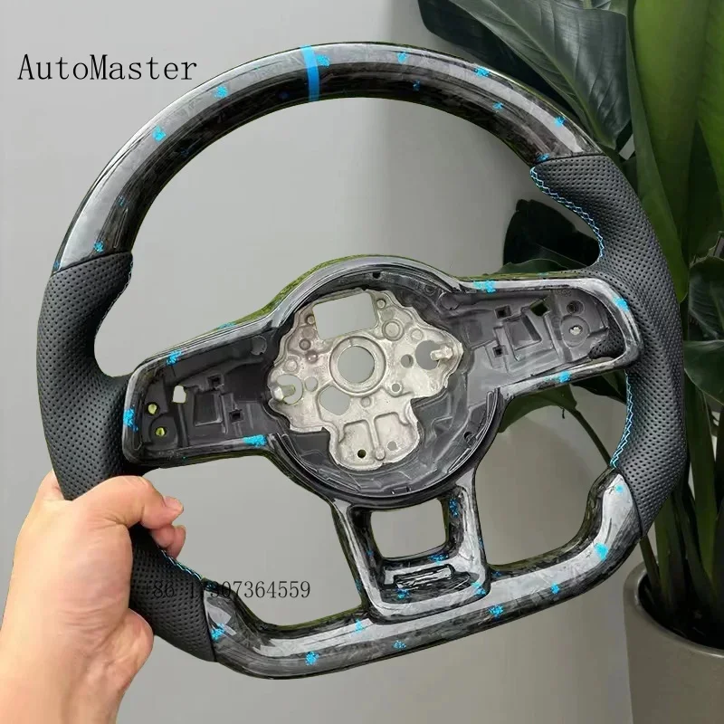 

Customised Carbon Fiber Steering Wheel For Volkswagen VW Golf 7 MK7 Mk7.5 GTI Scirocco Polo GTS R Line 2014-2017 Accessories