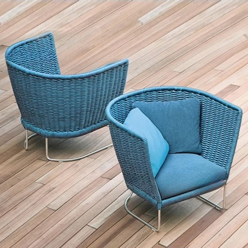 Nordic outdoor rattan sofa combination, outdoor balcony leisure rattan chair, courtyard garden, sun protection and waterproof