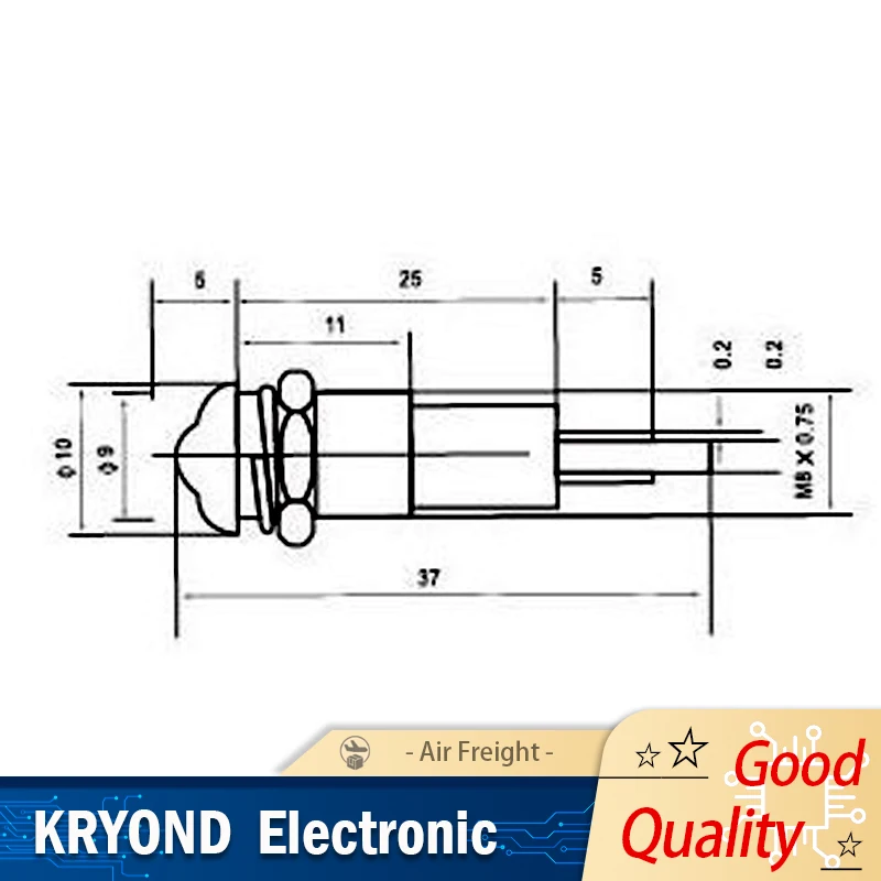 5PCS 8mm Signal Light Pilot Lamp 12V 24V 220V LED Indicator Light