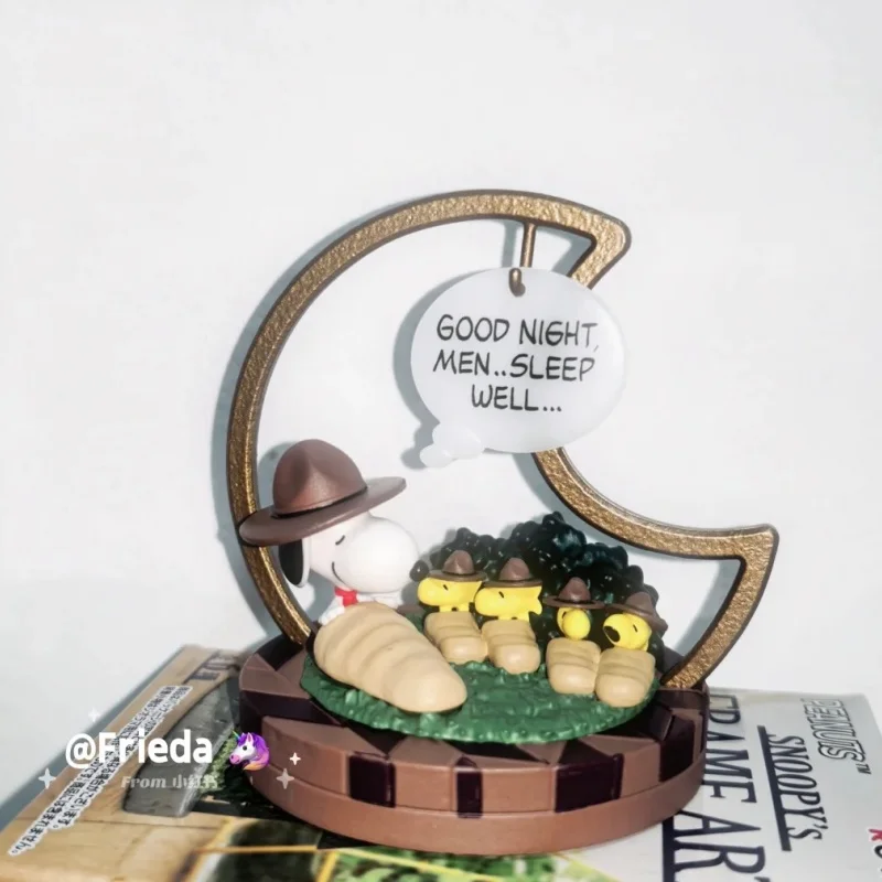 Genuine Re-Ment Anime Snoopy Art Collection Of Picture Frames Retro Action Figure Model Dolls Collectible Ornaments Gift Toys