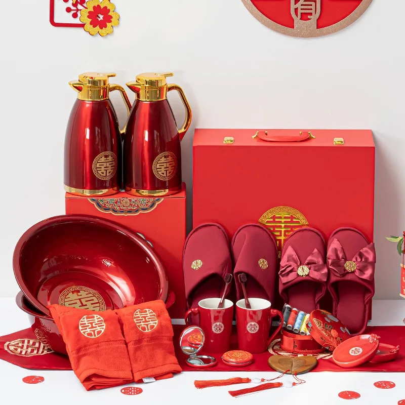 toiletries gift box woman dowry bride home dowry wedding set premium wooden box