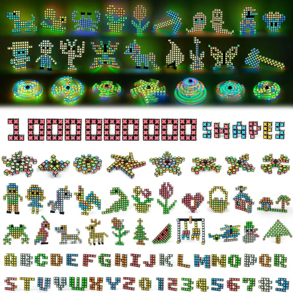 Kostka magnetyczna 4x4 z 70 elementami, 560 magnesami, edukacyjny zestaw konstrukcyjny, zabawka antystresowa, kostka logiczna, prezent STEM dla dzieci