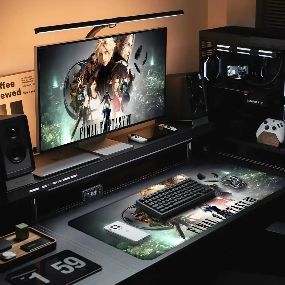 F-Final Fantasy VII Rebirth Mouse Pad Rubber Thicken Overlock Gaming Table Mat Office Computer Keyboard Pad PC Mousepad