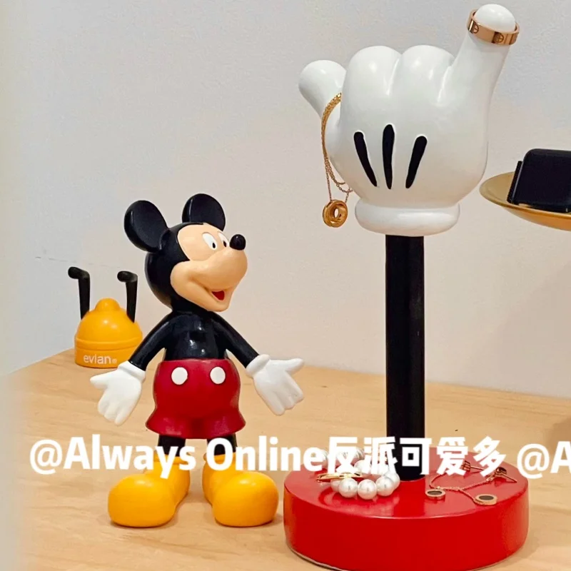 Disney New Cute Mickey Mouse lampka nocna Mickey żywica wielofunkcyjny stojak kreatywne rzemiosło dekoracja prezent urodzinowy