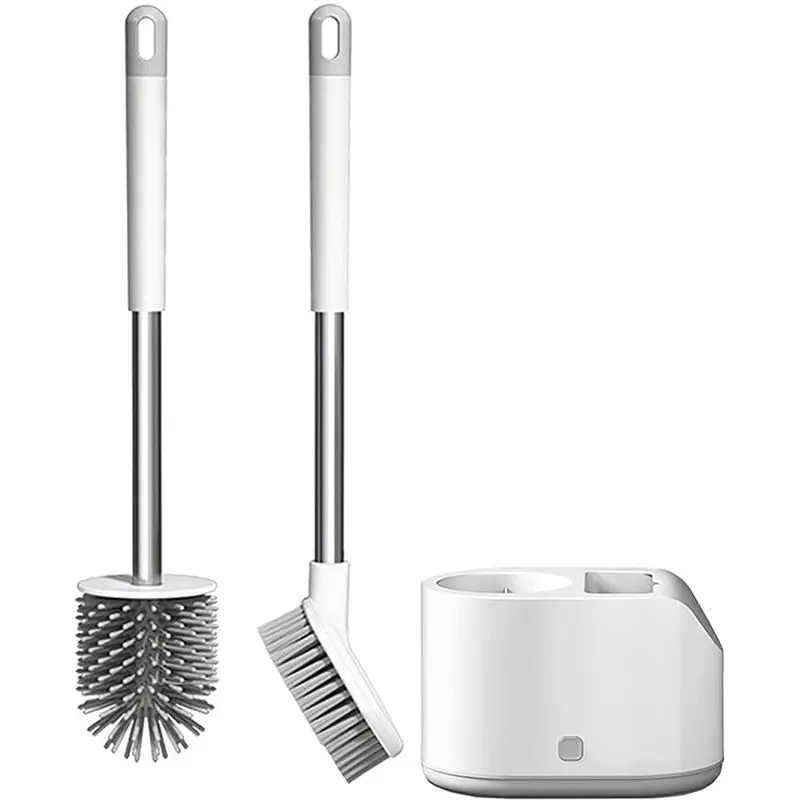 

Toilet Brush Bathroom Cleaning Accessories Bristle Bowl Cleaner Household Essentials (Set Of 1)-AA26