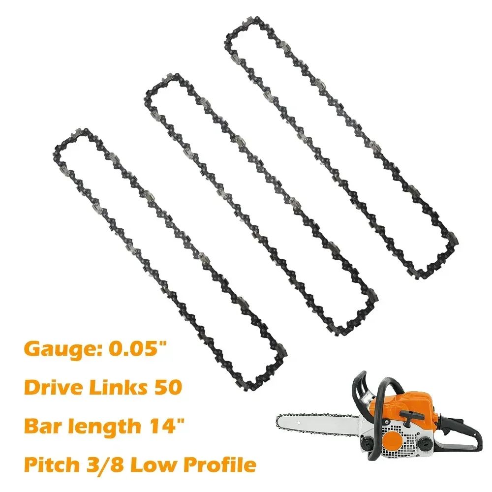 

1pcs 14 Inch Chainsaw Chain .050" Gauge 3/8" LP Pitch 50 Drive Links for STHIL MS180 MS181 MS193 MS211 MS231 MS201 MS201T