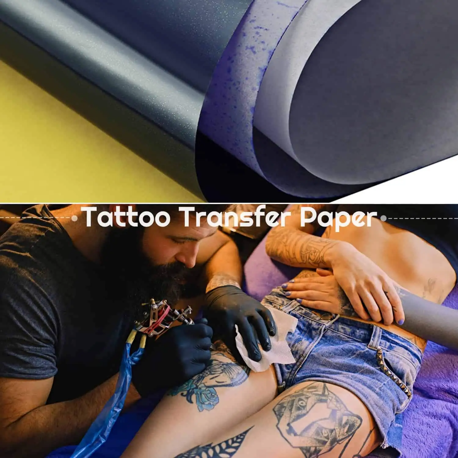 Tattoo Transfer Paper, Cridoz 10 Sheets Stencil Transfer Paper for Tattooing, A4 Size Audab Stencil Paper , 8 1/4\