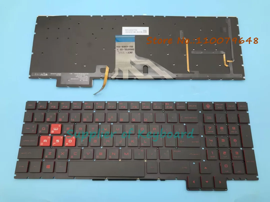 New English/Chinese Keyboard For HP Omen 15-CE198wm 15-CE199nr 15-CE013DX 15-CE011DX 15-CE015DX 15-CE018DX 15-CE0XX Backlit