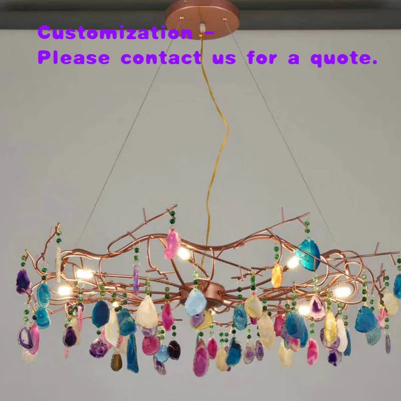 custom.Modern Style Chic Gemstone Light Unique Hand Crafted Table Agate Lamp Decoration