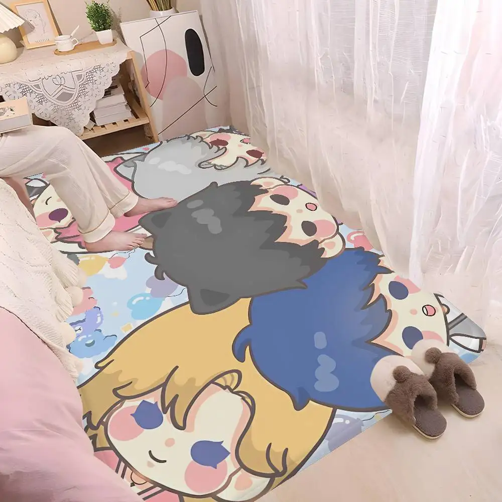 Kpop P-PLAVE Long Rugs Cheaper Anti-slip Modern Living Room Balcony Printed Bedside Area Rugs