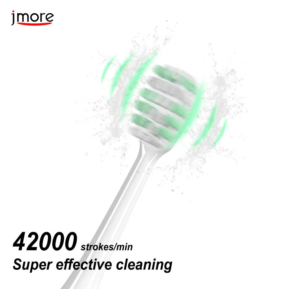 Elektryczna soniczna szczoteczka do zębów końcówki zamienne Jmore BH901 higiena jamy ustnej dla dorosłych codzienne sprzątanie silne wybielanie twarzy wymienne końcówka do szczoteczki do zębów