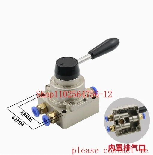 

HV-200D 1/4 8mm Connector Pneumatic Air Control Valve Rotary Manual Valve