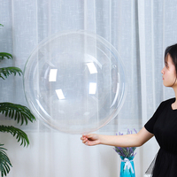 12/20/24/36inch Transparent BoBo Balloons Clear PVC Helium Balloon Kids Toy Baby Shower Birthday Party Wedding Decorations