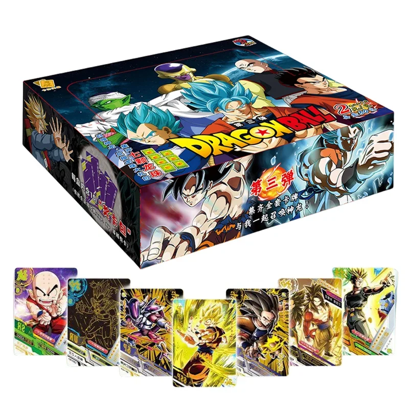 Dragon Ball Cards Shiny Son Goku Saiyan Vegeta Anime Trading Battle Booster Box Game Children Collection Card Gift Toy