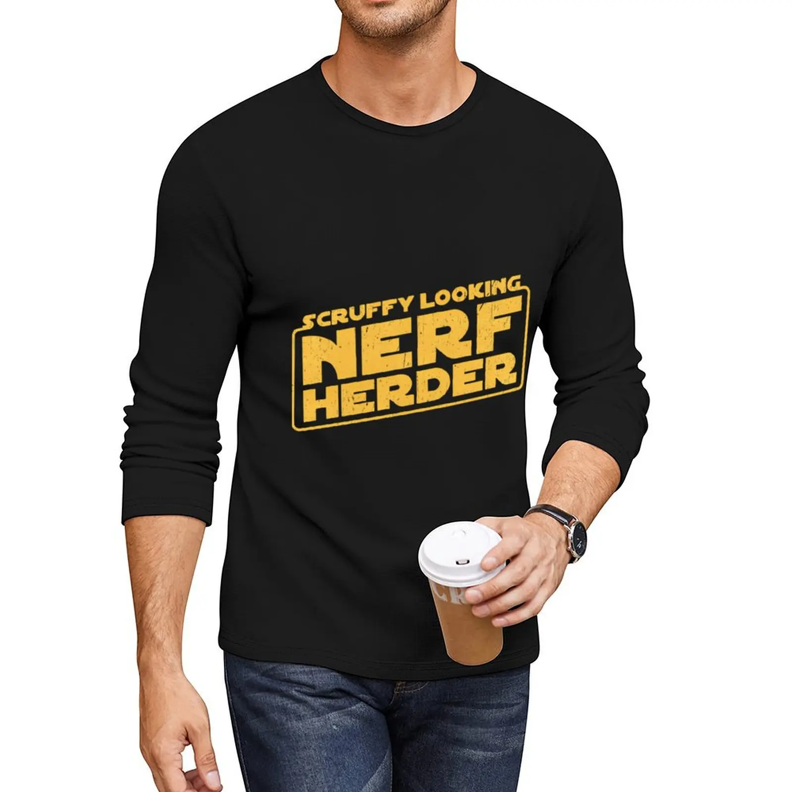 

Scruffy Looking Nerf Herder \t длинная футболка винтажная футболка мужские футболки