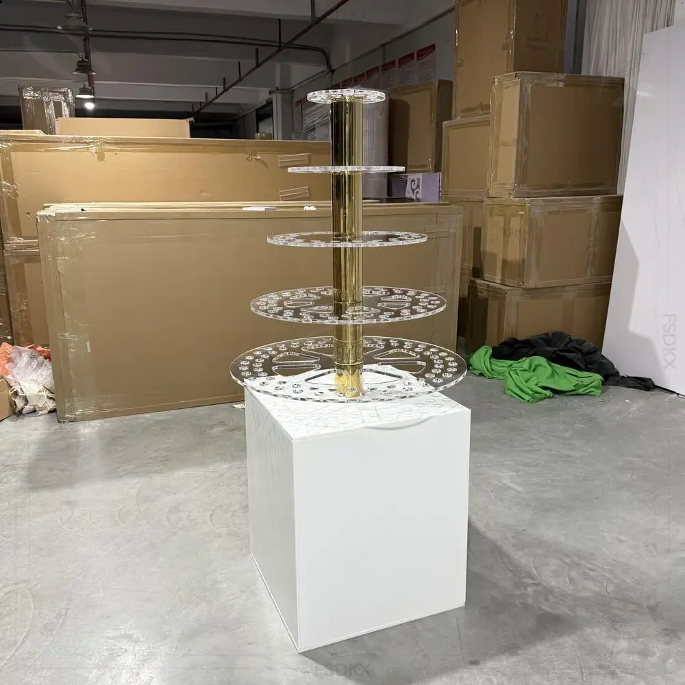 High Quality White Cake Stands for Wedding Cakes 5Tier Round Extra Large Custom Made Cupcake Stand With Base