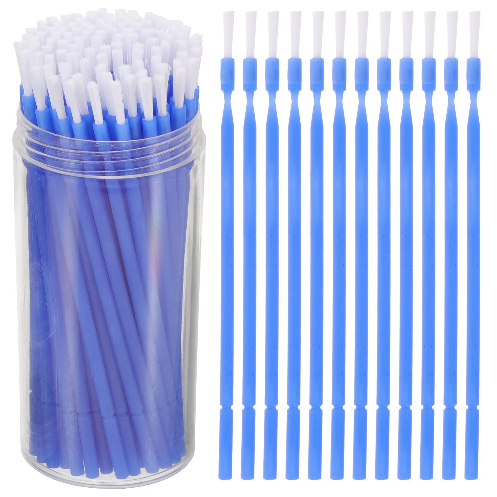 100 قطعة من أداة توزيع الفلورايد للأسنان، فرشاة قابلة للانحناء، أداة توزيع الأسنان للتنظيف