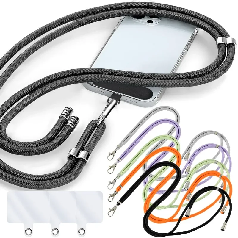 

Mobile Phone Lanyard Universal Crossbody Lanyard with Clear Tether Patch Adjustable Nylon Neck Strap for Phone Xiaomi