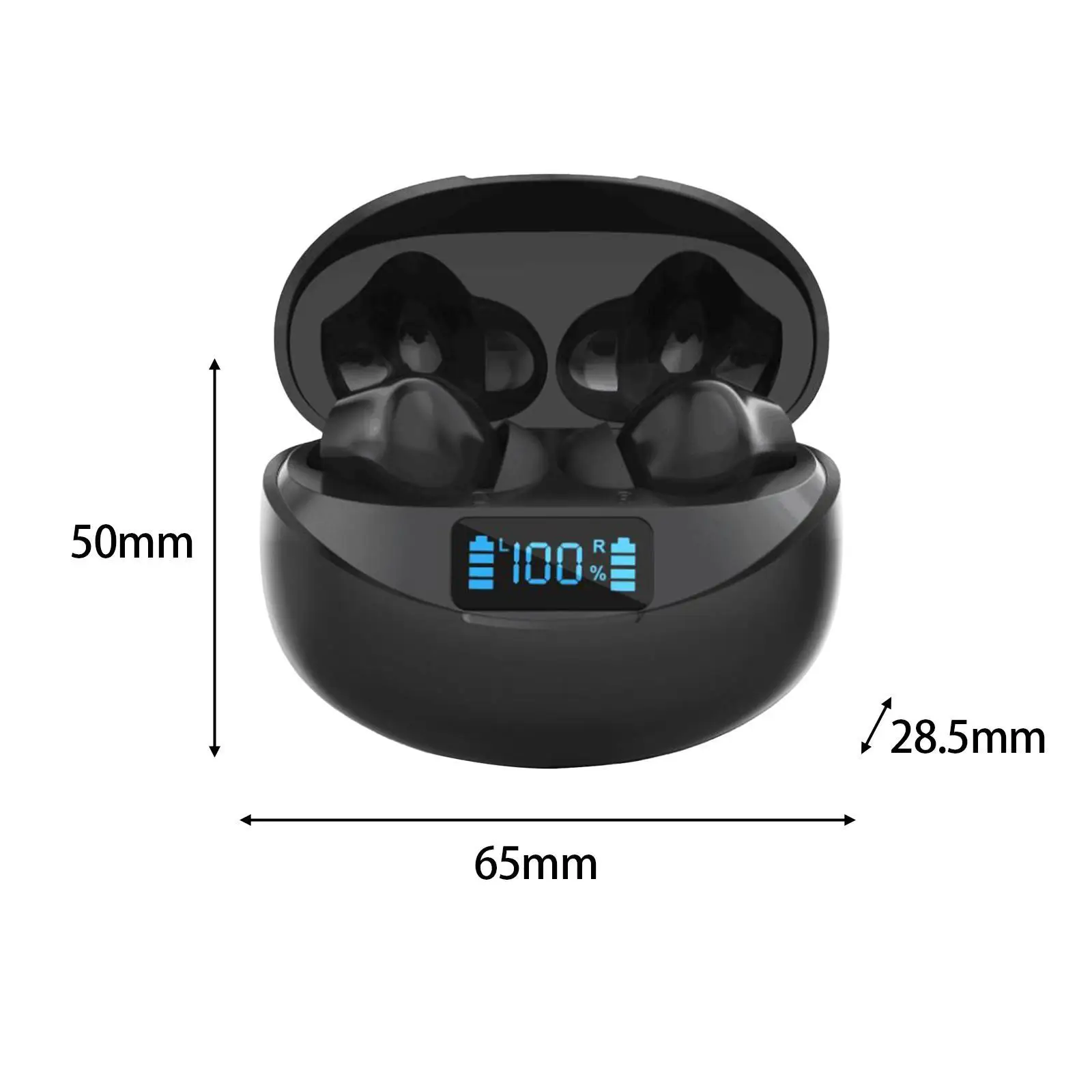 V5.3 Bluetooth Headphones, Fone de ouvido para jogos, todos os telefones inteligentes, esporte