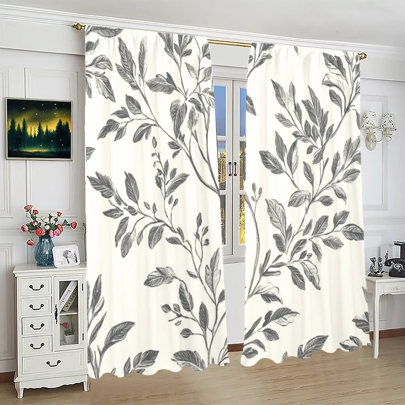 Tree branches - Printed curtains -100% polyester material for bedroom curtains and living room decoration.