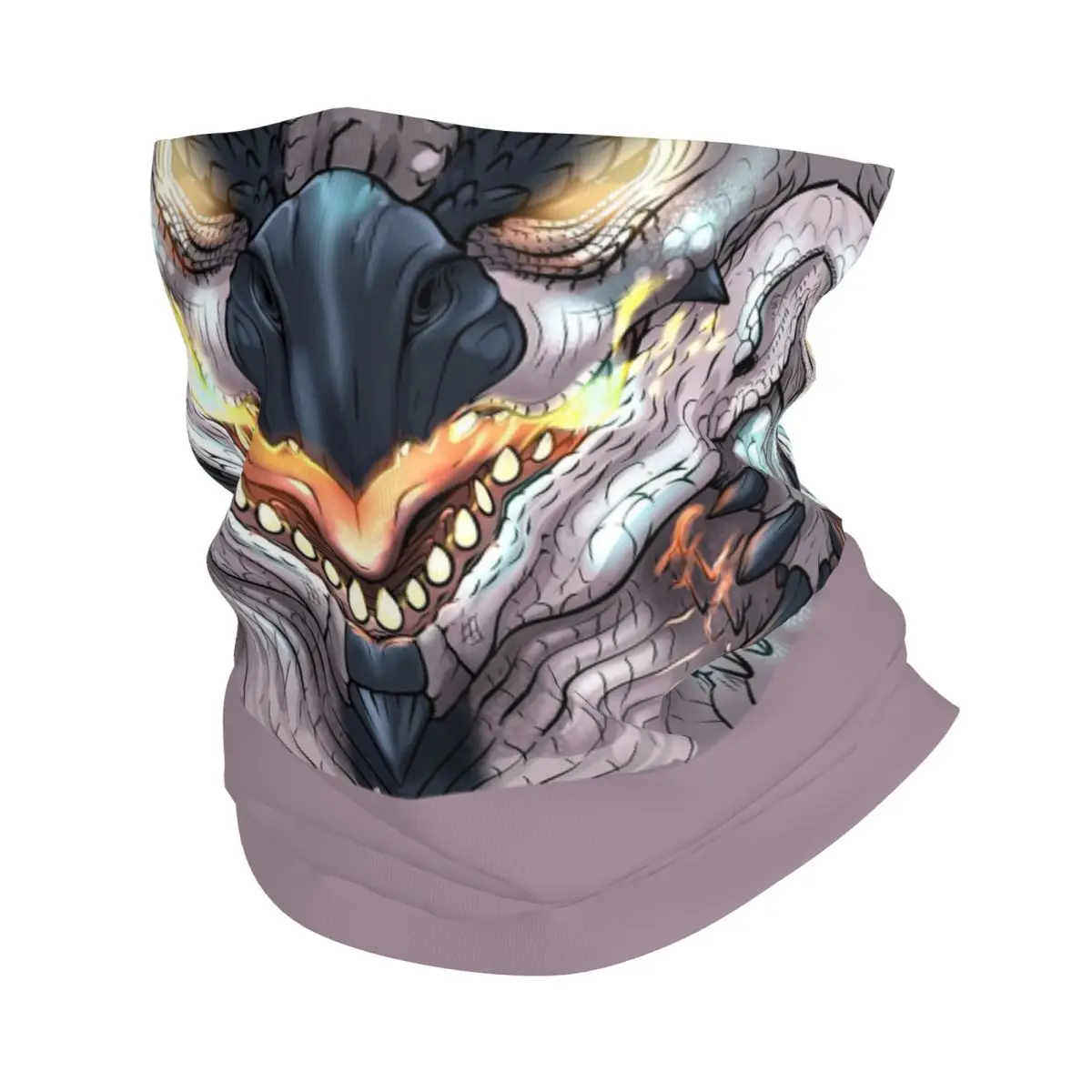 Rathalos Silver (Monster Hunter World) Face Bandana Neck Cover Printed Magic Scarf Headband Riding For Men Women Adult Winter