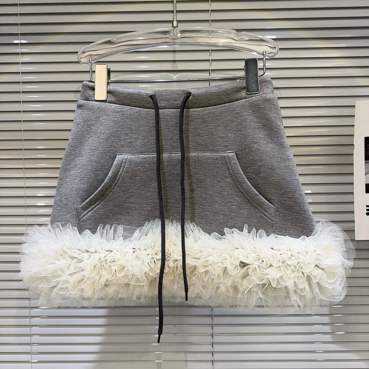 

Неводная космическая хлопковая юбка с кружевным подолом и материалам я для женщин, повседневная однотонная юбка трапециевидной формы