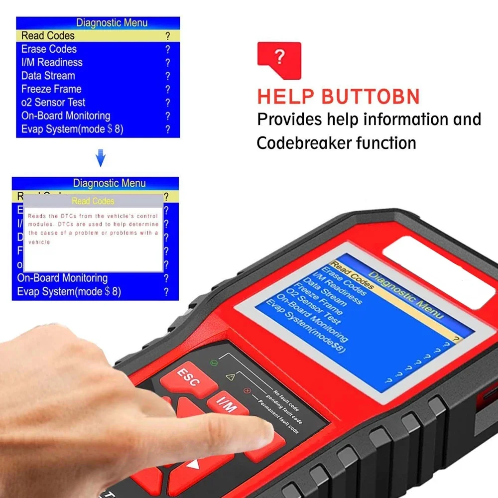KONNWEI KW850 Professional OBD2 Scanner Check Engine OBDII Full Functions Code Reader Car Diagnostic Scanner Tools PK CR3001 view 4