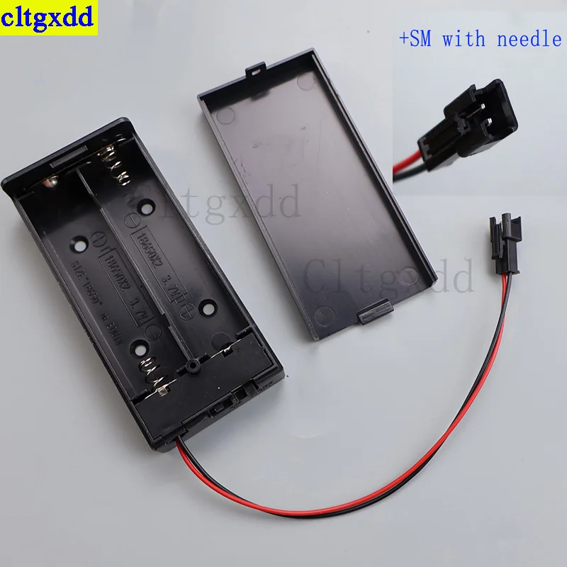 Cltgxdd 1 مجموعة 18650 2 فتحة مع غطاء التبديل خرطوشة البطارية PH2.0/XH2.54/USB/DC/SM/DuPont مع إبرة وحامل بطارية الكابل #5