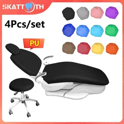 Dental Chair Cover PU Leather Unit Dental Seat Cover Chair Cover Elastic Waterproof Protective Case Dentist Chair Accessories