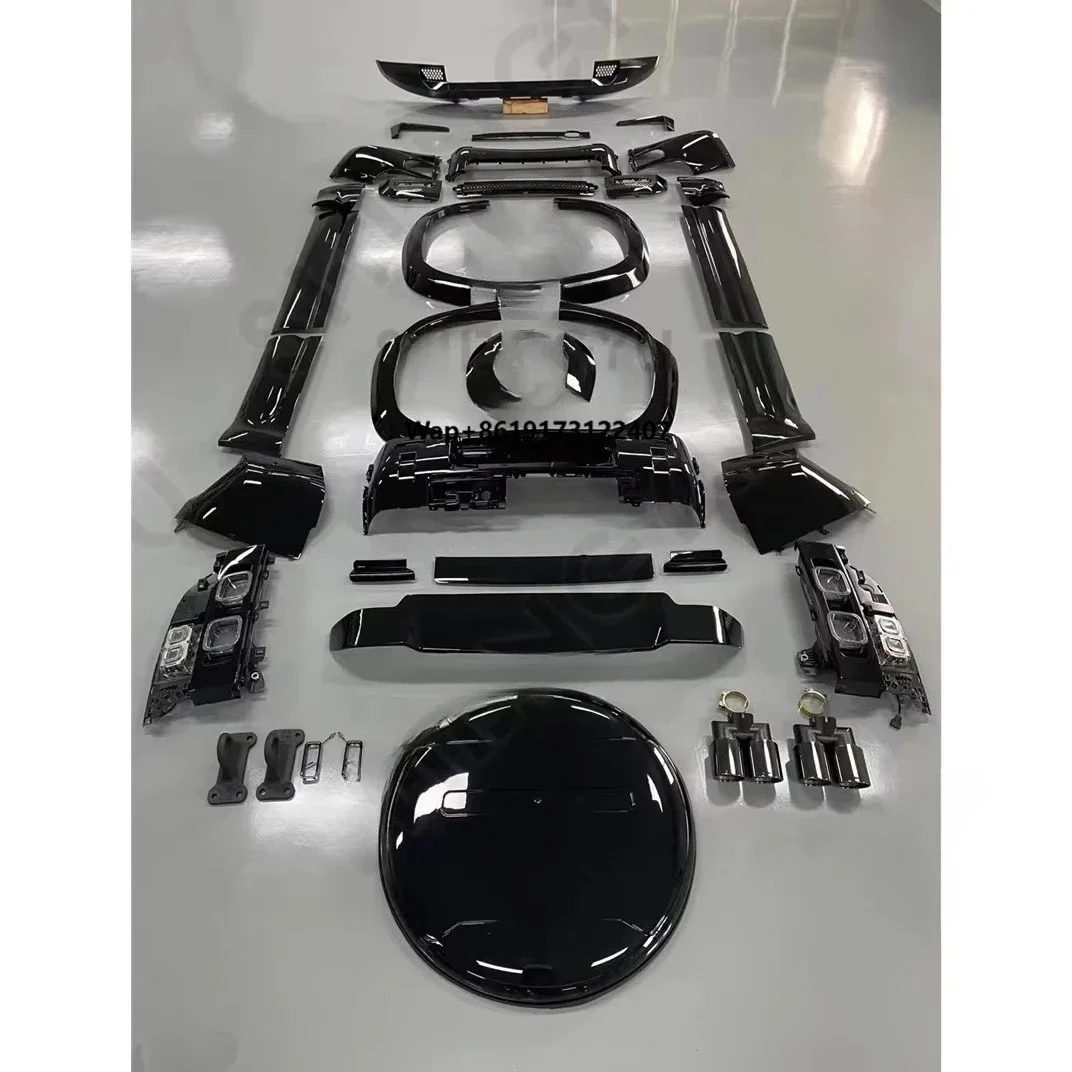 

High Quality Body Kit with Front and Rear Bumper Grille Spare Wheel Cover for Defender 2020 007 Black Version Kit