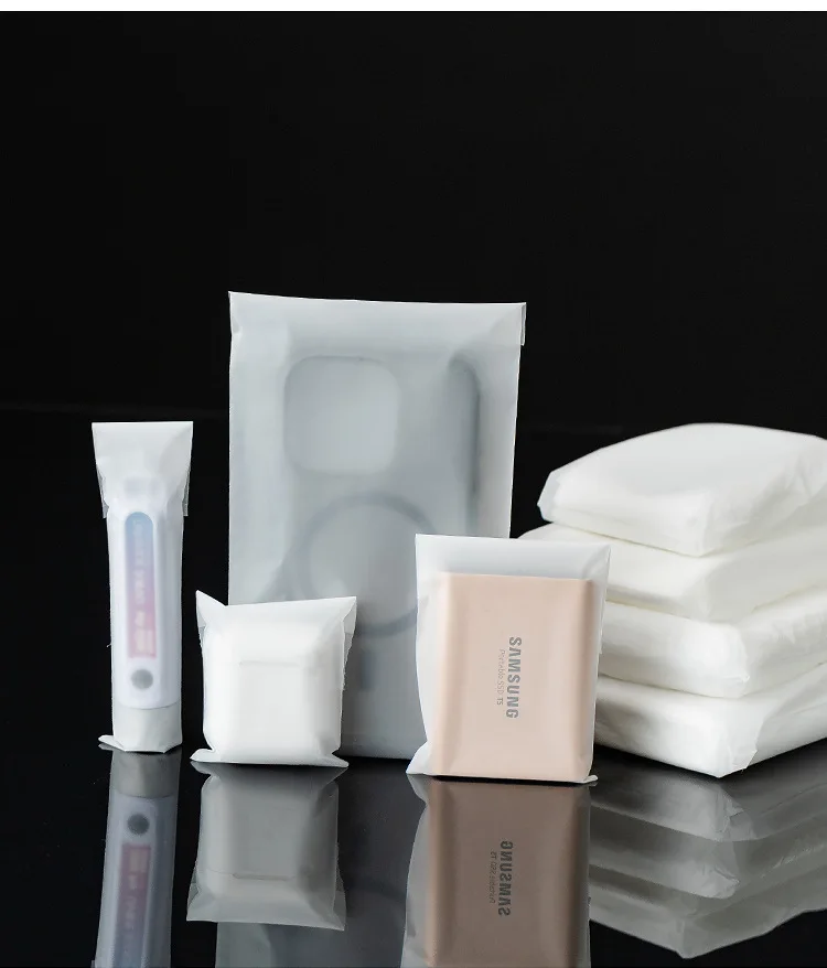 

Milk-White Frosted Self-Sealing Plastic Storage Bags, Thick Plastic Pouches for Underwear,Socks, Clothes, Toys & Gift Packaging