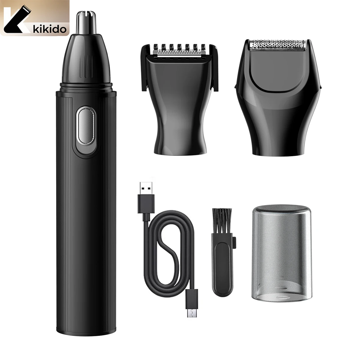 

KIKIDO 3in1 Professional Nose Hair Trimmer Beard Trimer Mens Eyebrow Nose Trimmer For Nose And Ear Cleaner Hair Removal Machine