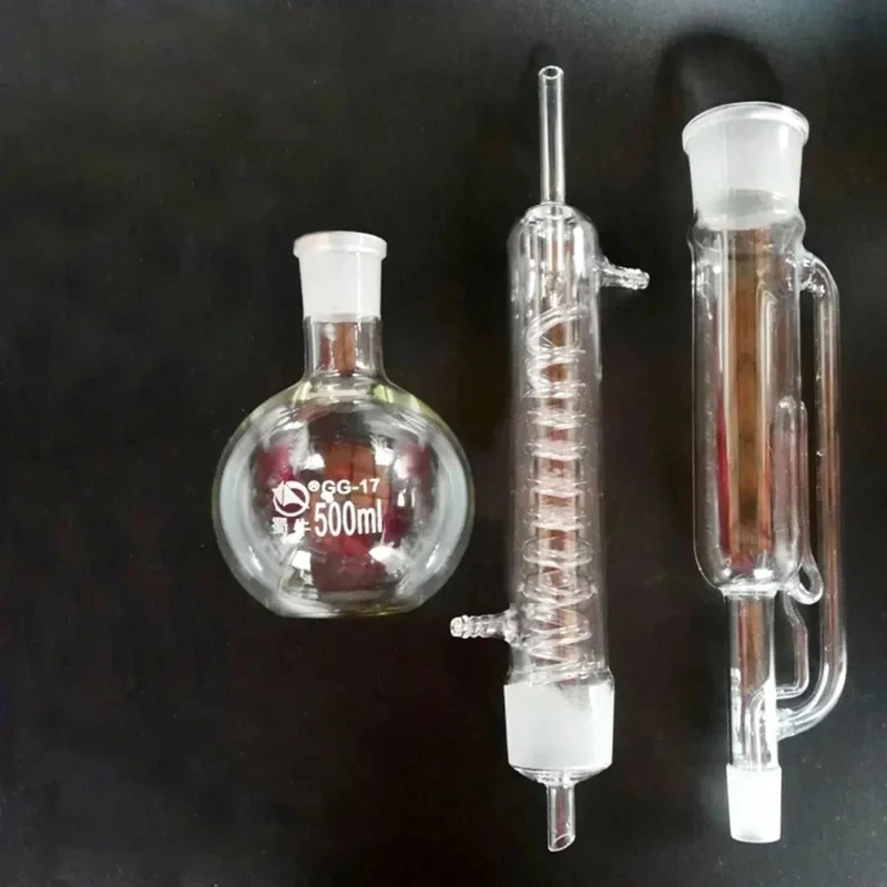 

(Sea shipping) 250ml-1000ml New Lab Soxhlet Extractor Essential Oil Steam Distillation Glassware Kits w/Thermostat Electric Heat