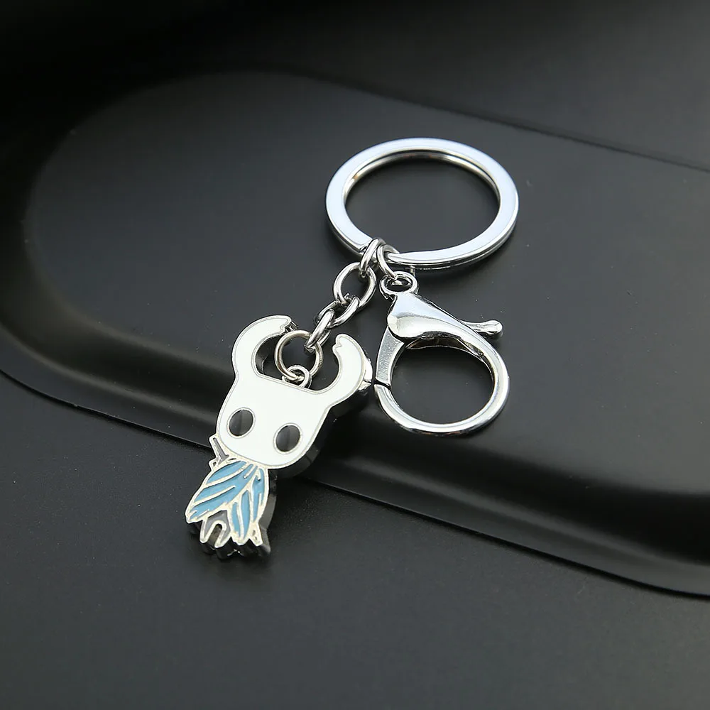 Game Hollow Knight Keychain Wanderer Hornet Master Grimm Cute Enamel Metal Pendant Car Key Chains For Key Rings Gift accessories