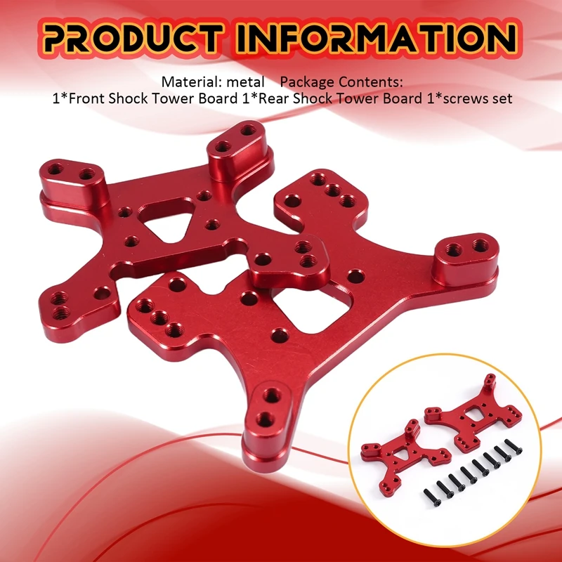 144001 Part Front And Rear Shock Tower Board Set Replacement Accessories Parts For 144001 1/14 4WD RC Car