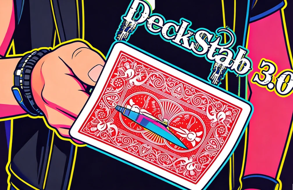 

DECK STAB 3 by Adrian Vega Card Magic Trick Gimmick Deck Close-Up Street Magician Illusion Prop