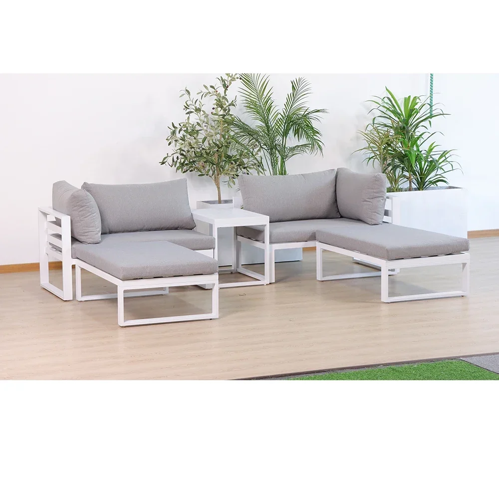 

l Modern Hotel outdoor lounge sectional patio sofa set aluminum living room outdoor furniture garden sofas