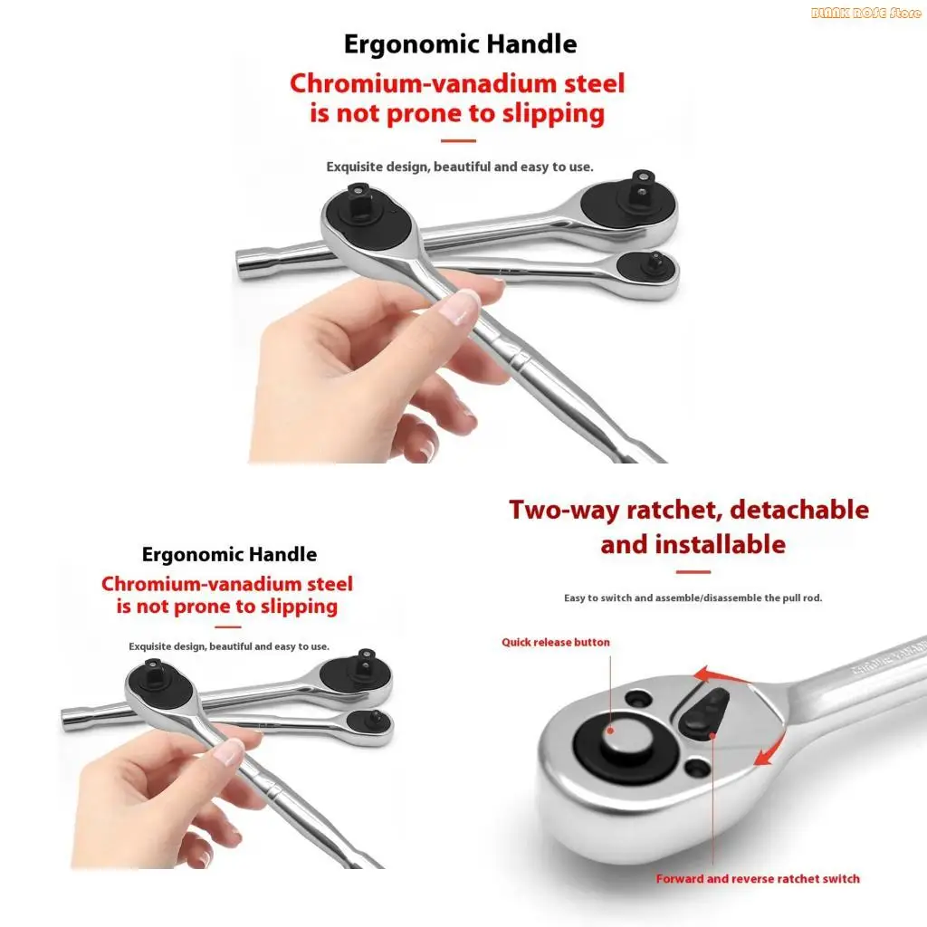 K1AE Corrosion Resistant Ratchet Socket WrenchSpanner With Bidirectional Control Levers And High Torques Steel Construction
