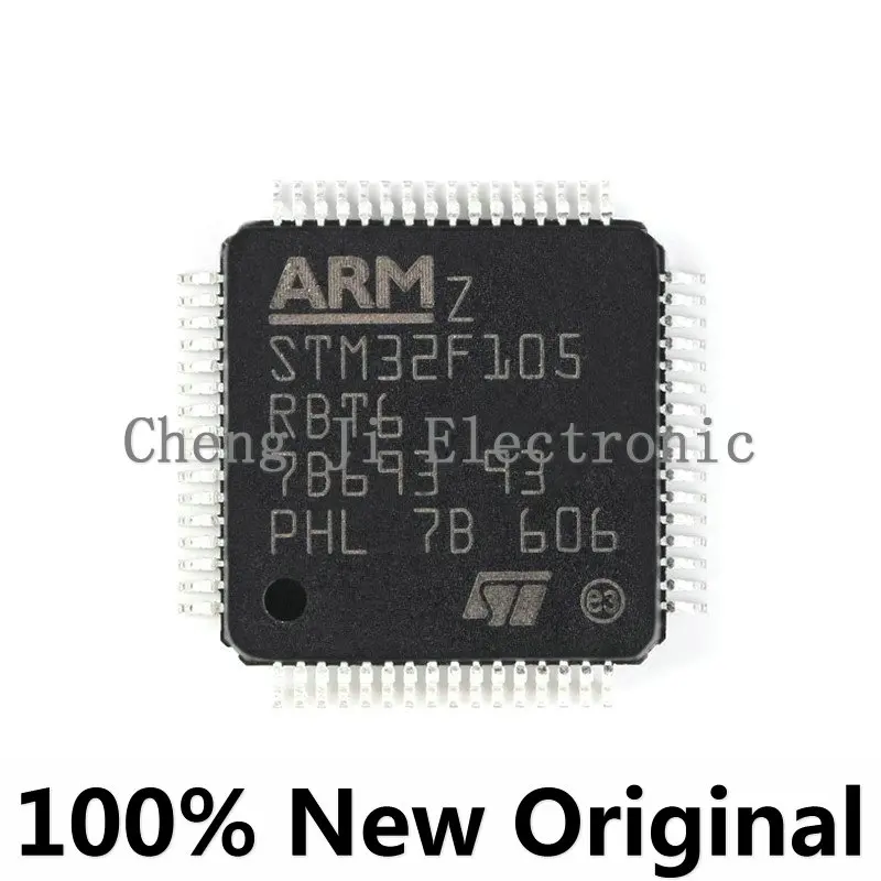 

5PCS/LOT STM32F105RBT6、STM32F105RCT6、STM32F105VCT6、LQFP-64、32-bit microprocessor chip
