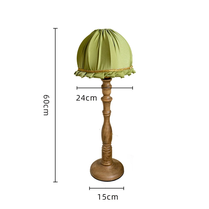 Nordic Wooden Table Lamps for Bedroom Vintage American Style Bedside Wood Desk Lamp Nightstand Light Fixtures Study Home Decor