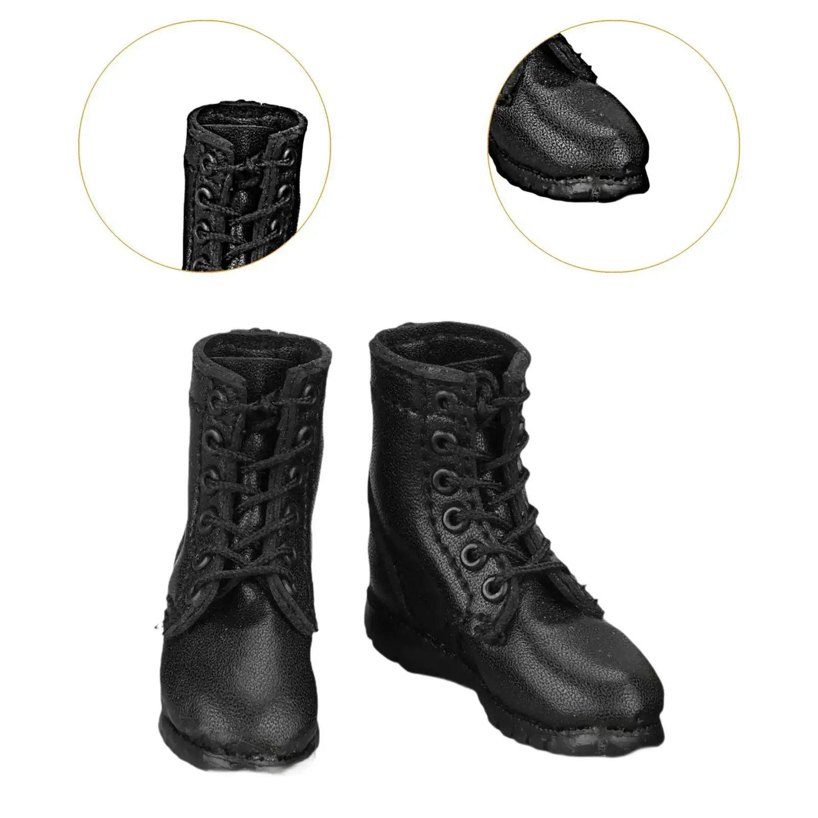 1:6 Scale สั้นรองเท้า Lace up Boot, Casual คอสเพลย์ Retro แฟชั่น Miniature Figure เครื่องแต่งกายสําหรับ 12 ''นิ้วตัวเลขเครื่องแต่งกาย