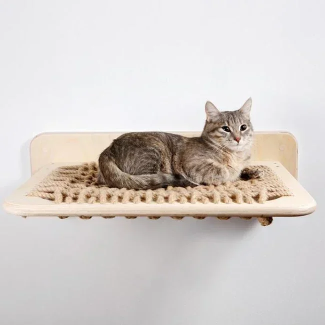 Hamac mural en bois pour chat, produits pour animaux de compagnie, lit Bobcat, meubles d'intérieur