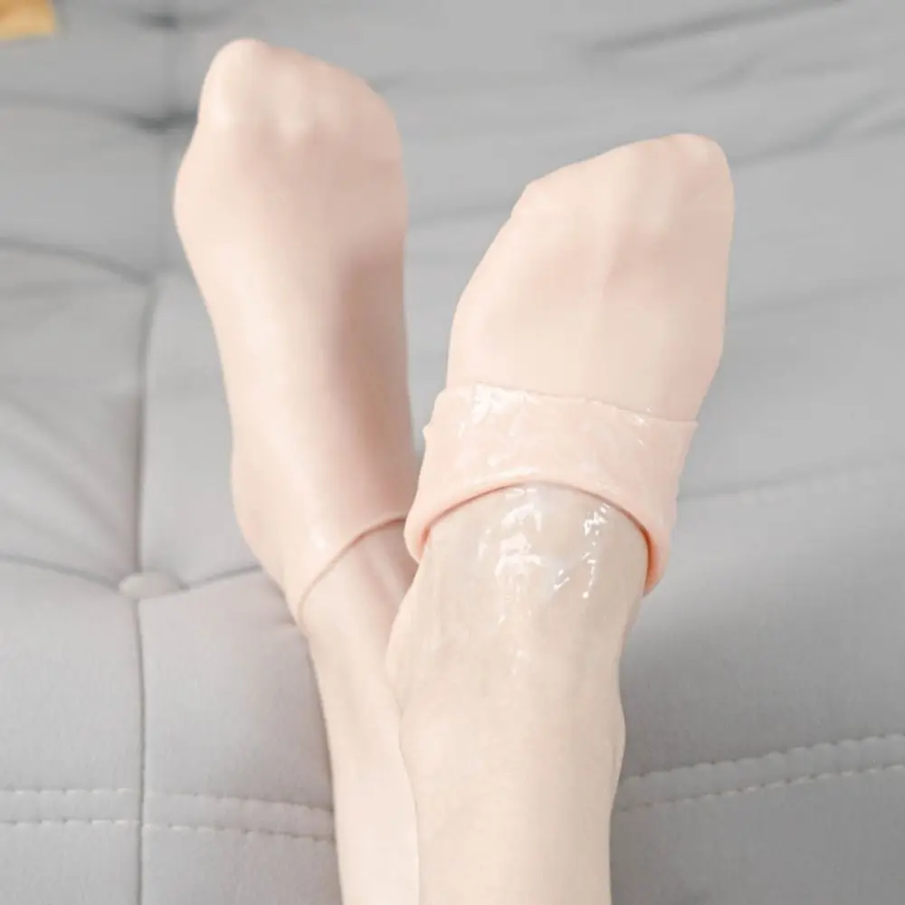 Chaussettes de massage hydratantes en silicone pour les pieds, spa, réutilisables, suppression de la fréquence de la peau, anti-Contation, anti-séchage, outil de soin des pieds