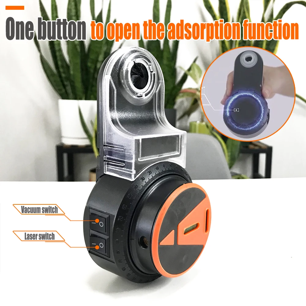 Nouveau collecteur de poussière de forage électrique 360 °   Ventouse sous vide à niveau Laser, collecteur de poussière mural, petits outils de nettoyage