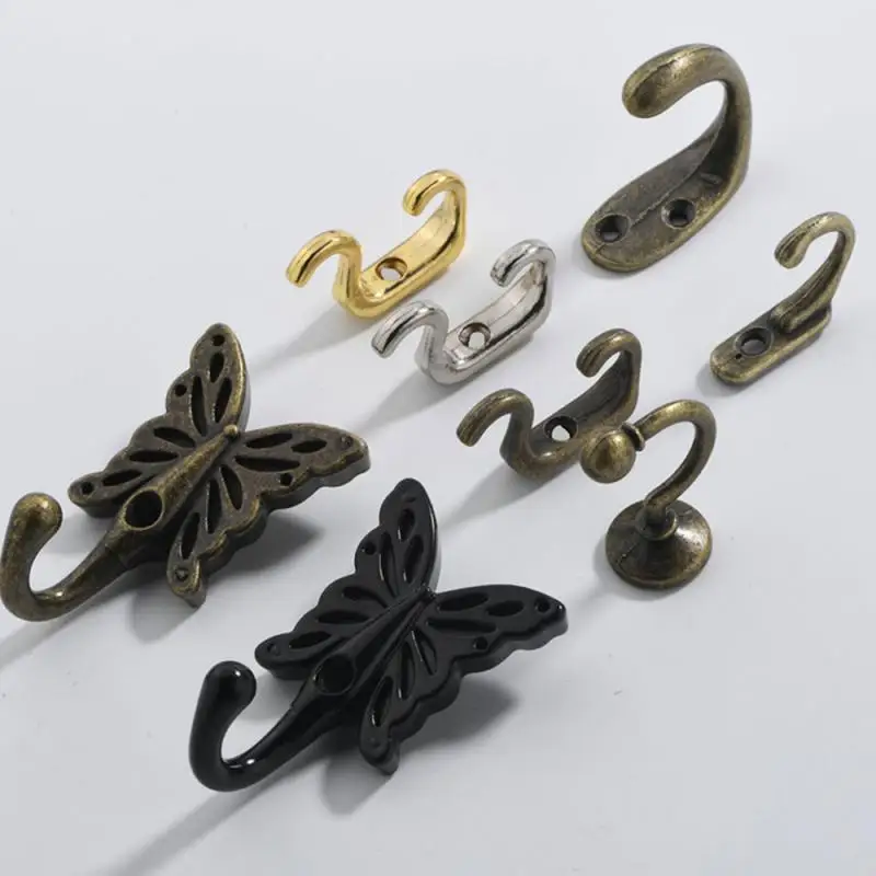 Antique Hook Decorative Versatile Wardrobe Hook Unique Durable Butterfly Hook Decorative Alloy Hook Home Decor In-demand Sturdy