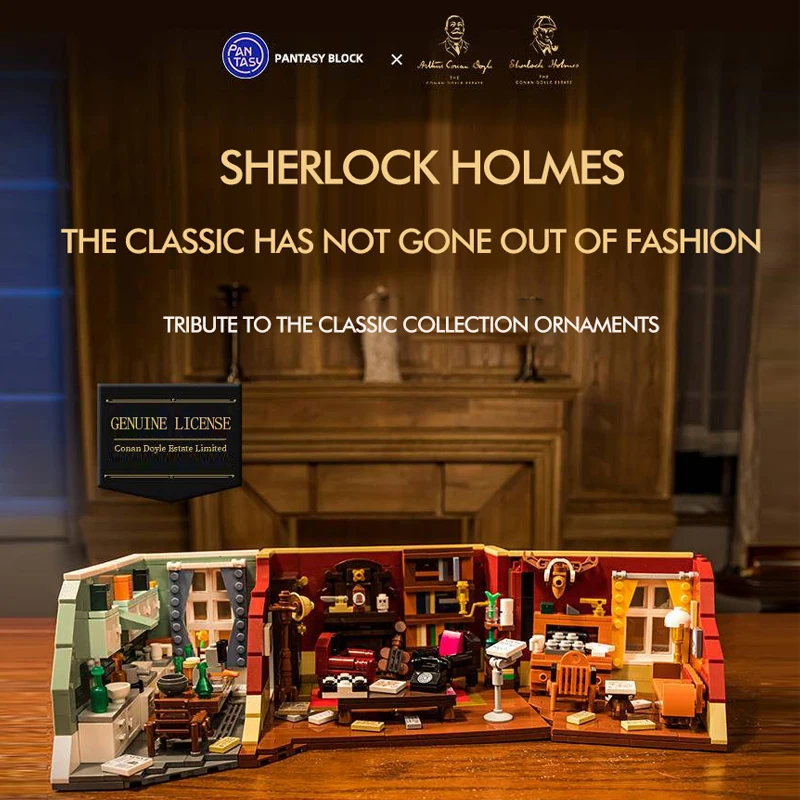 Architectural Model Holmes Apartment 221B Baker Street Modular Buildings Block Micro Brick Compatible with Lego Toys Set